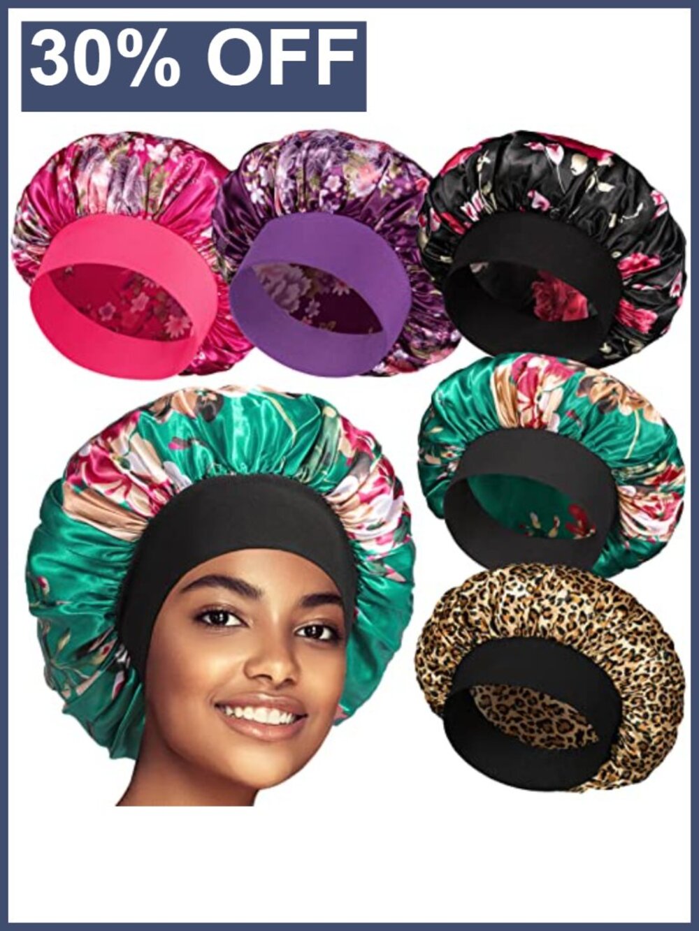 Satin Silk Sleep Bonnet for Women - Hair Protector Night Cap